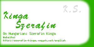 kinga szerafin business card